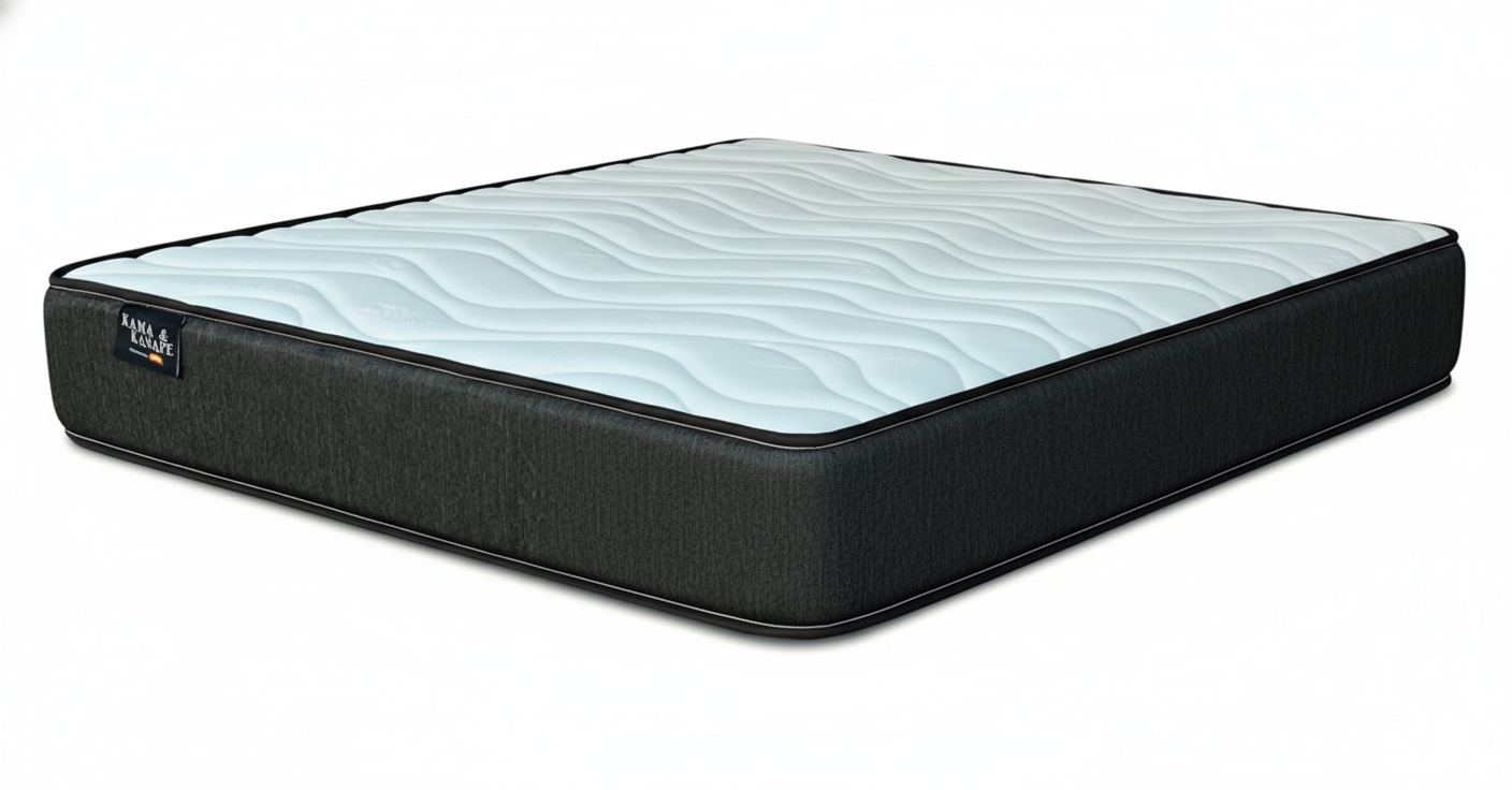 colchón de gama media de viscoelástica de 24 cm de grosor vista lateral 45 grados